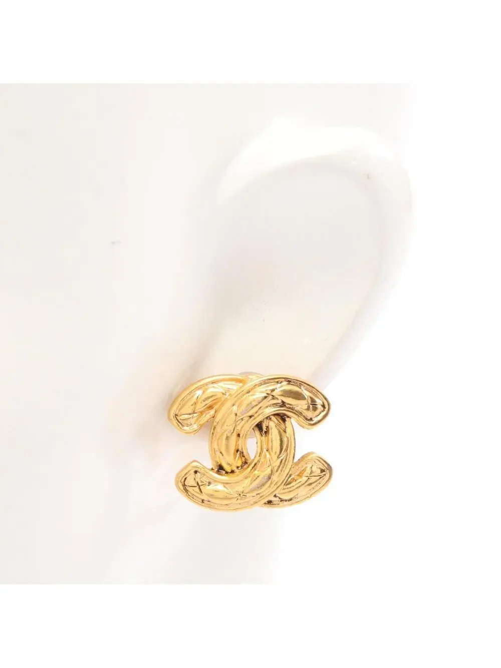 Chanel Cc Logo Clip-On Earrings Metal #327447C87B